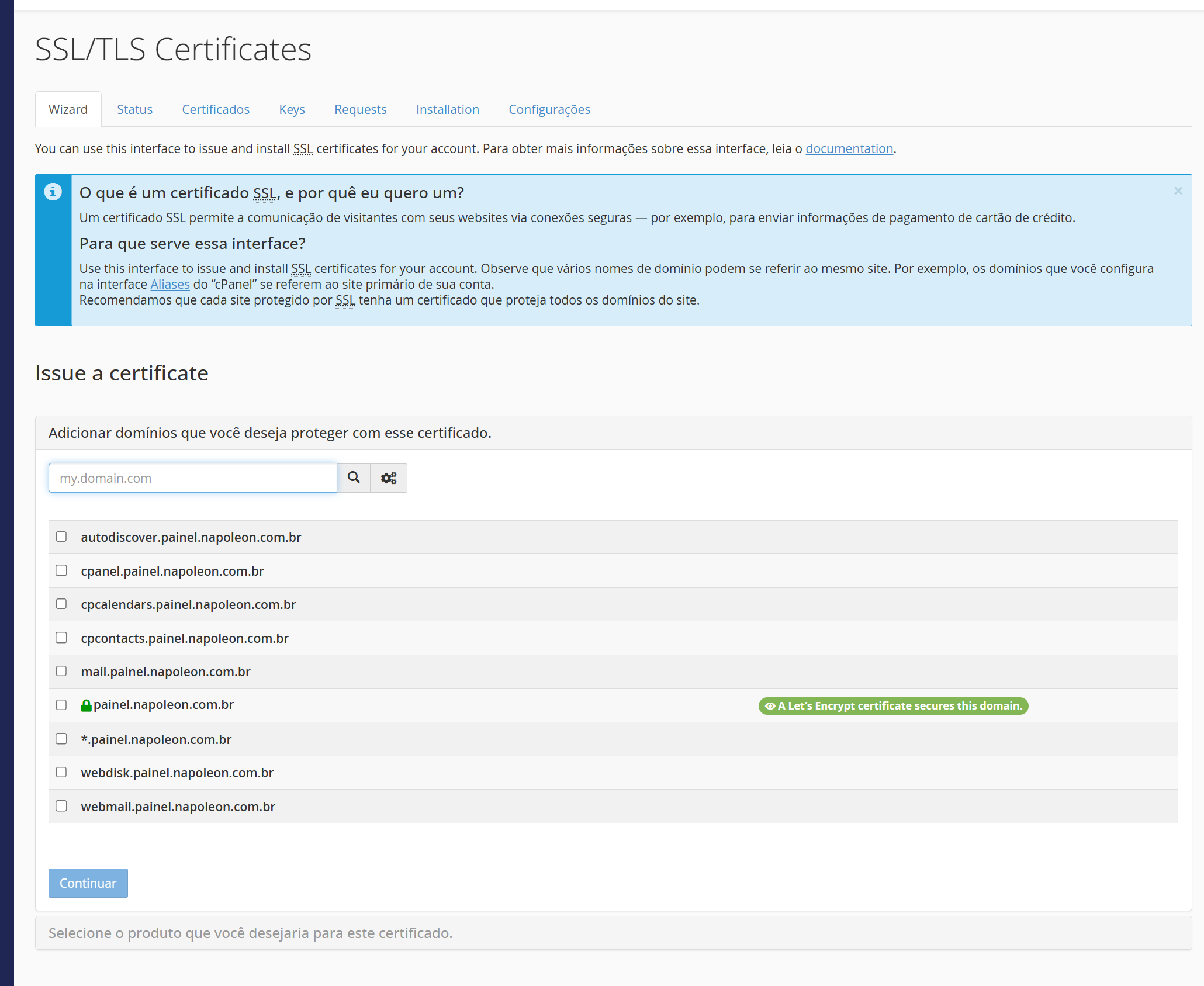 Como configurar acesso seguro ao cPanel via SSL