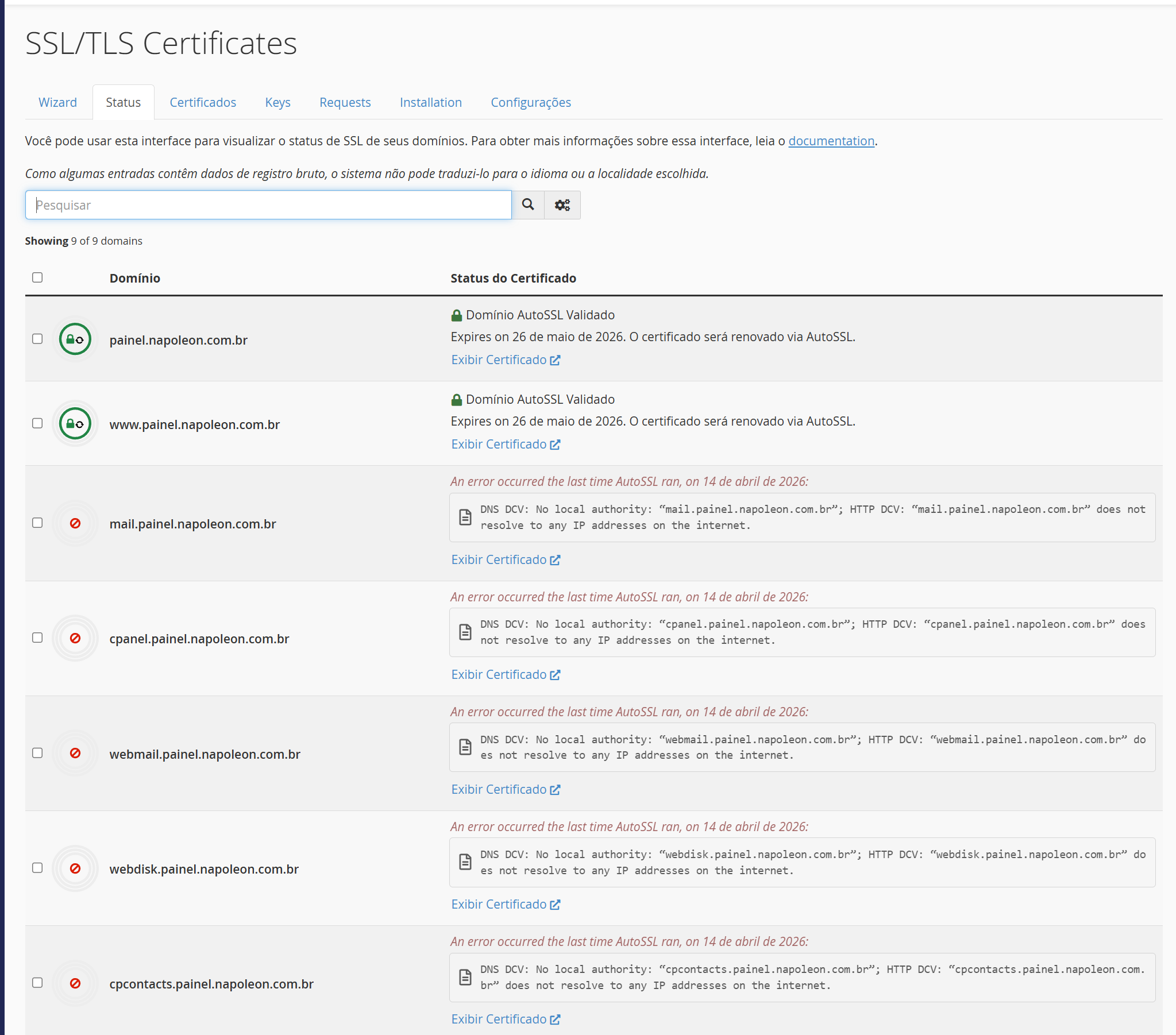 Screenshot 2 - Como configurar acesso seguro ao cPanel via SSL