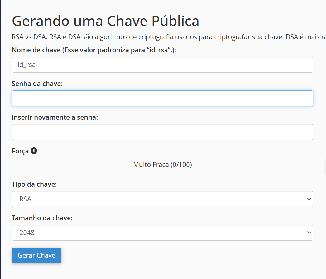 Screenshot 3 - Configurando acesso SSH para usuários no cPanel